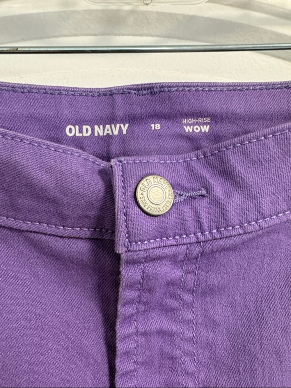 Old Navy Purple Cotton Jean Shorts - Picture 2 of 4